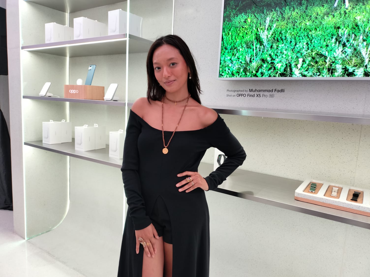 Asmara Abigail dalam acara bertajuk A Portrait of Wellbeing yang digelar oleh OPPO Indonesia, Jumat (23/9).