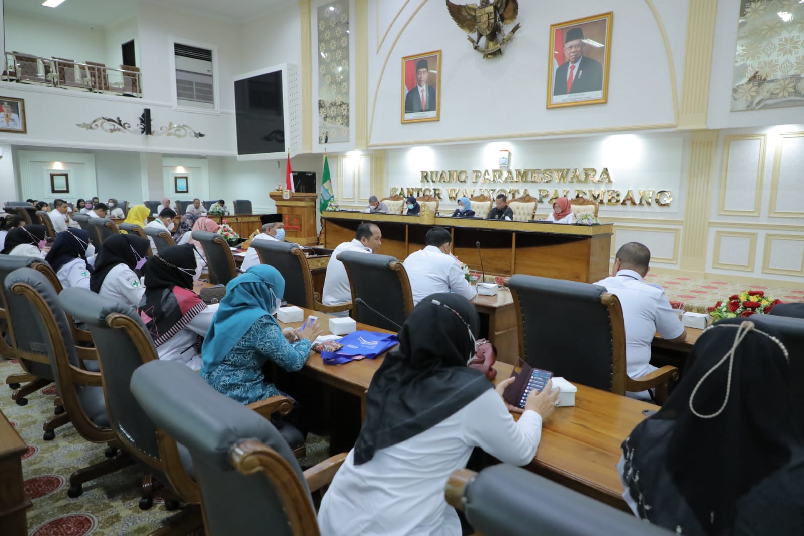 Rapat penanganan stunting di wilayah Kota Palembang, Sumsel, Rabu (28/9).