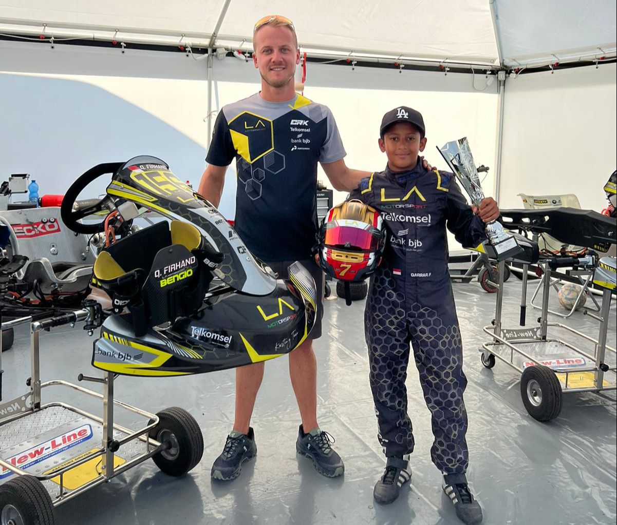 Pembalap gkart Indonesia, Qarrar Firhand Ali di Italia
