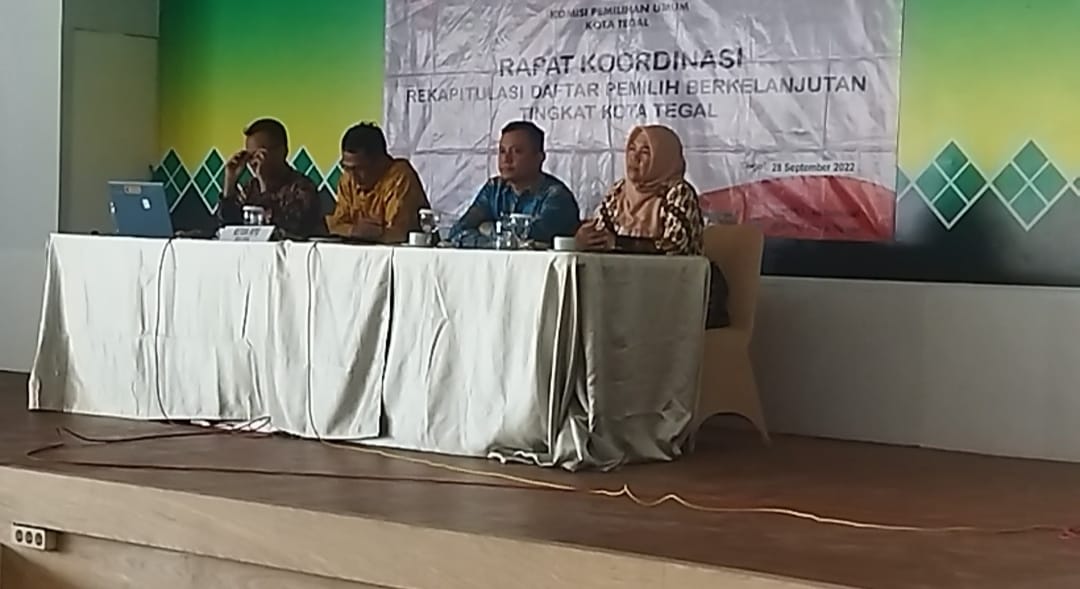 KPU Kota Tegal, Jawa Tengah, menggelar rapat koordinasi