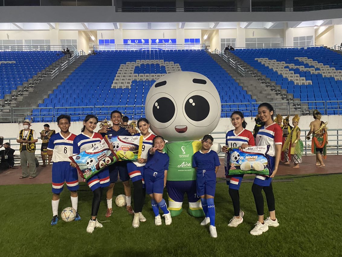 Aice ikut memeriahkan peringatan Hari Olahraga Nasional