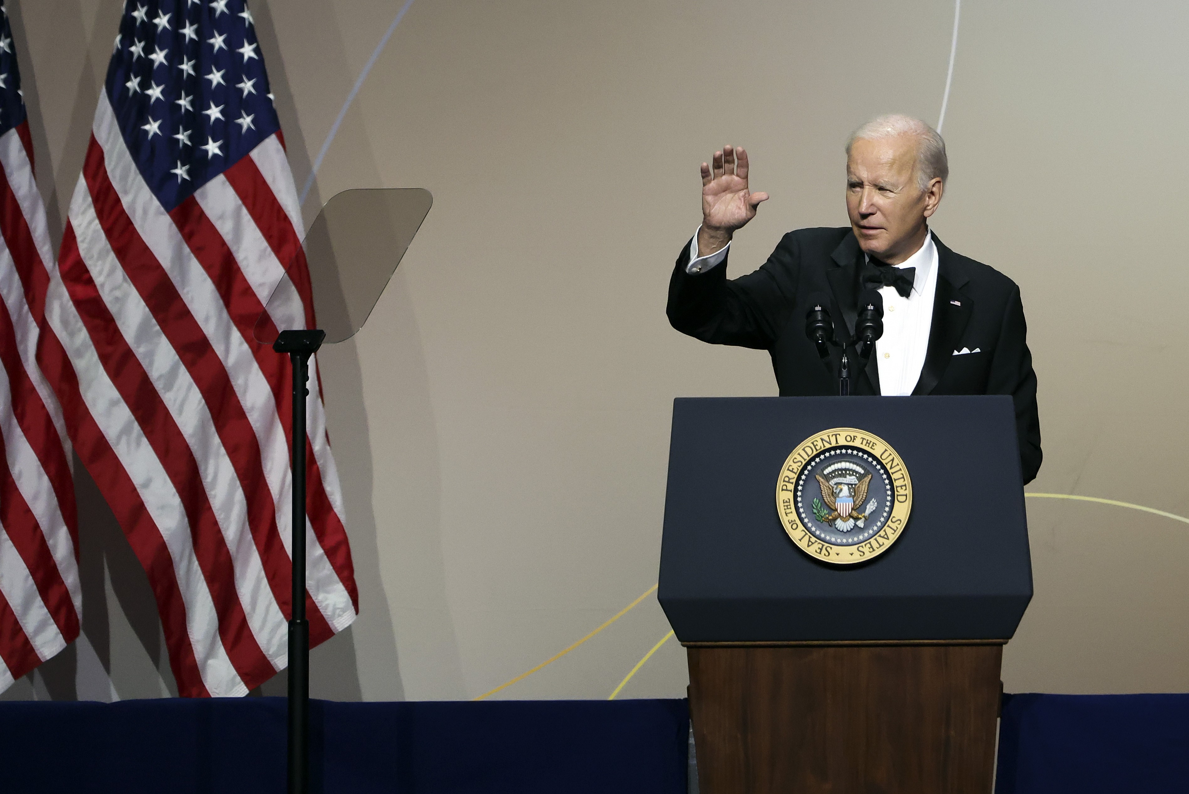 Presiden Amerika Serikat Joe Biden saat menyampaikan pidato.