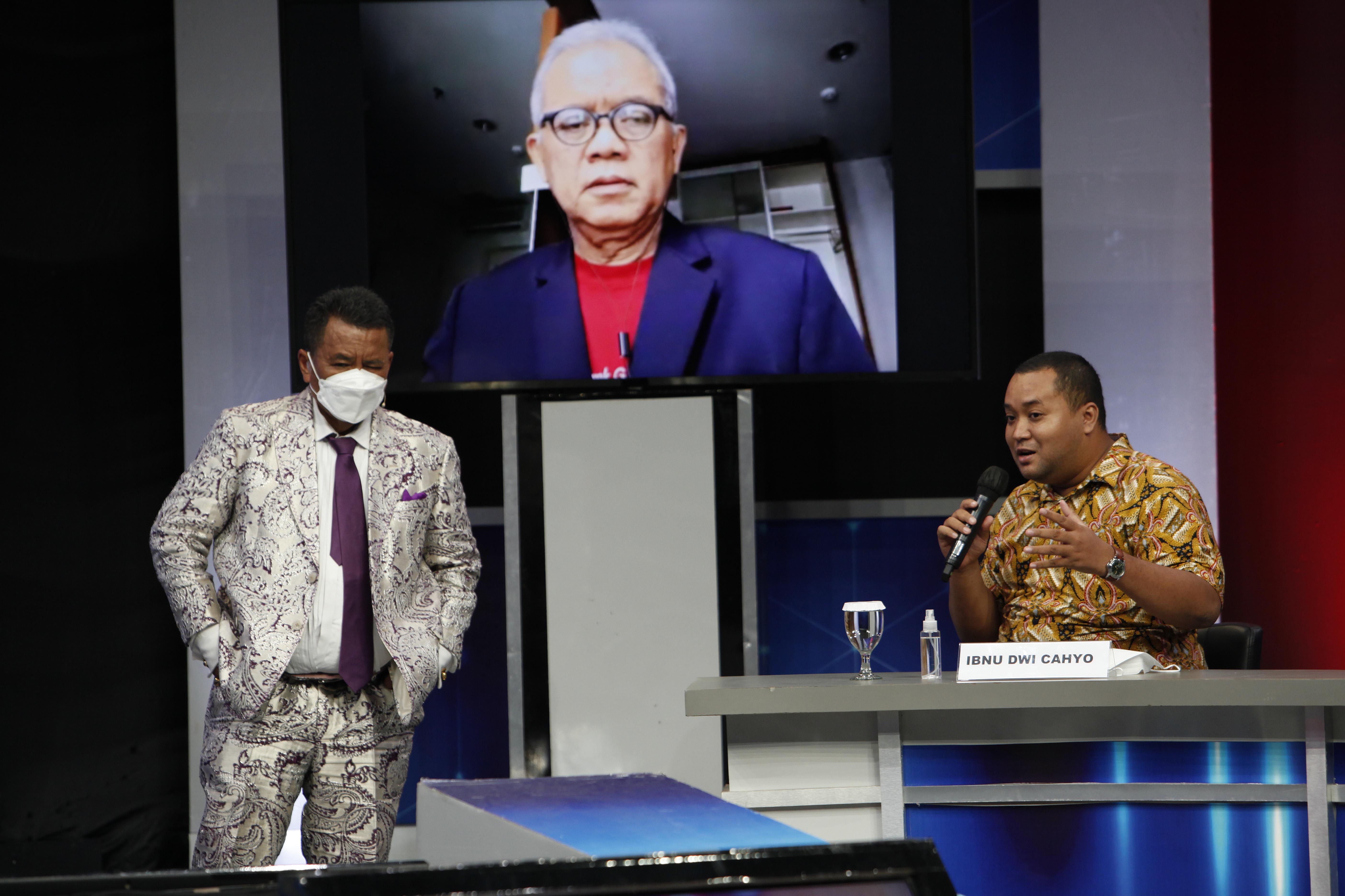 Ilustrasi. Program Acara Hotroom membahas RUU PDP di Grand Studio Metro TV, Jakarta, Rabu (27/4/2022)