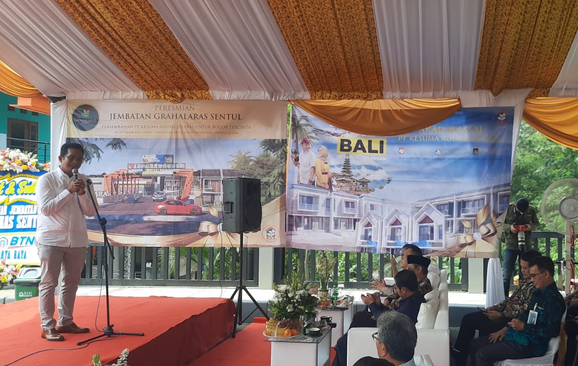 Peresmian  jembatan dan akses jalan yang menghubungkan proyek GLS ke ruas Jl Raya Bogor Km 51.