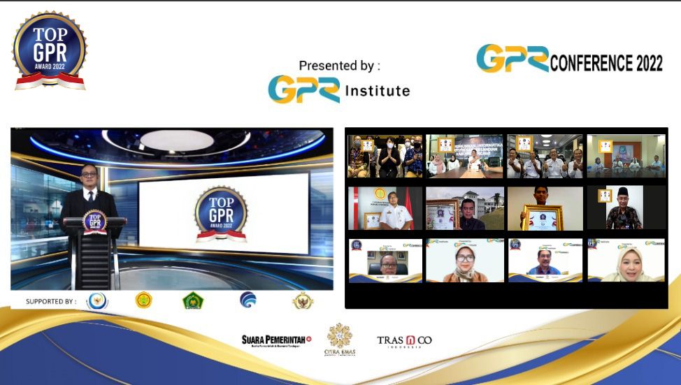  Acara Top GPR Award & GPR Conference 2022 yang digelar secara virtual.