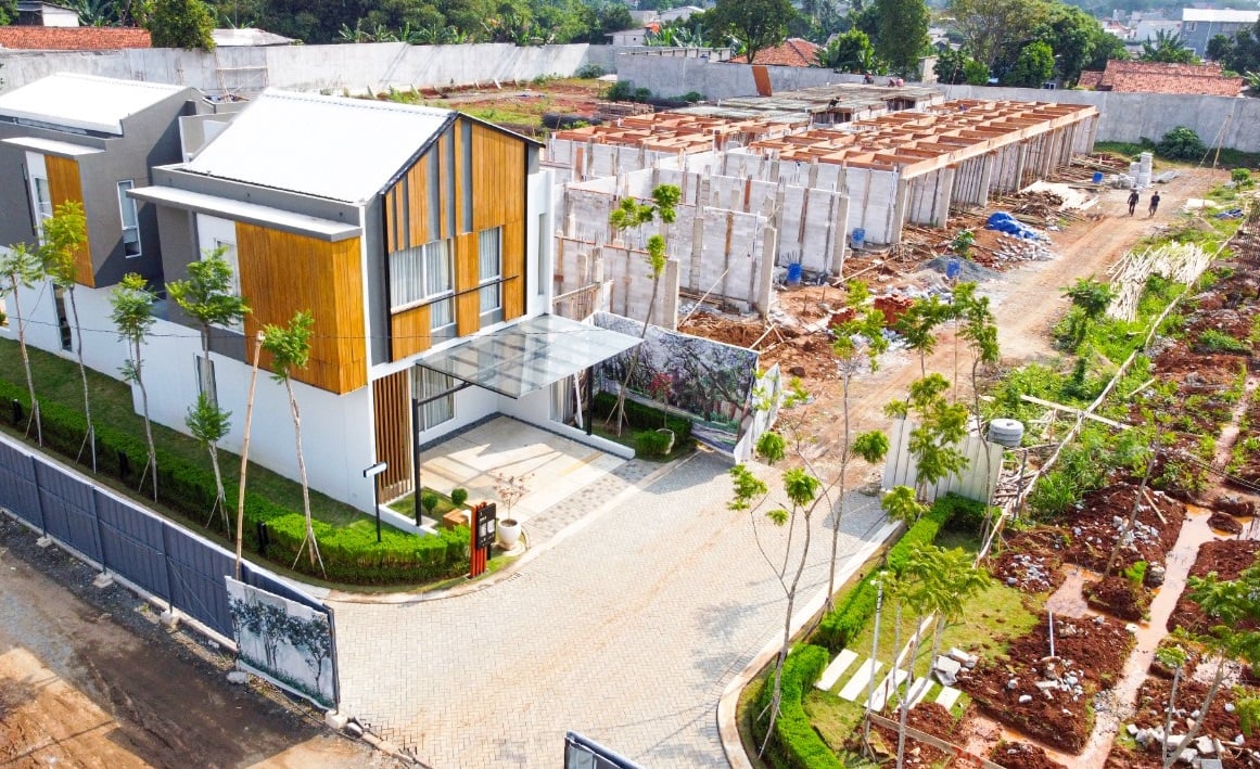 Progres pembangunan Mazenta Residence Bintaro pada akhir September 2022.