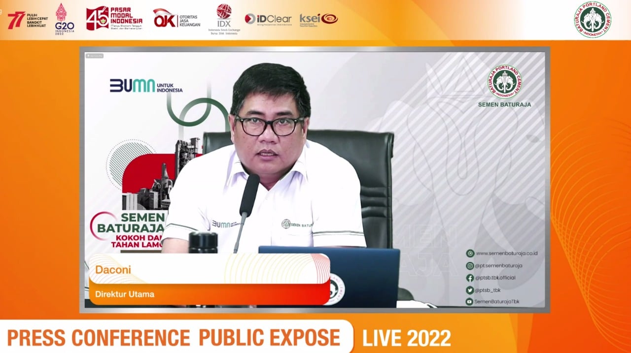 Direktur Utama PT Semen Baturaja (Persero) Tbk atau SMBR Daconi.