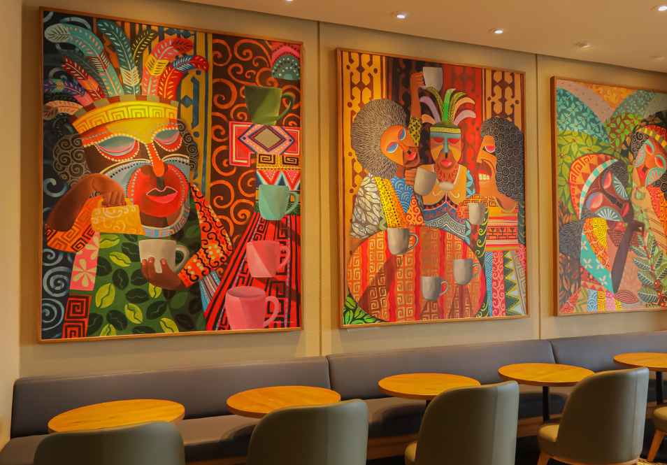 Salah satu gerai Starbucks di Papua.