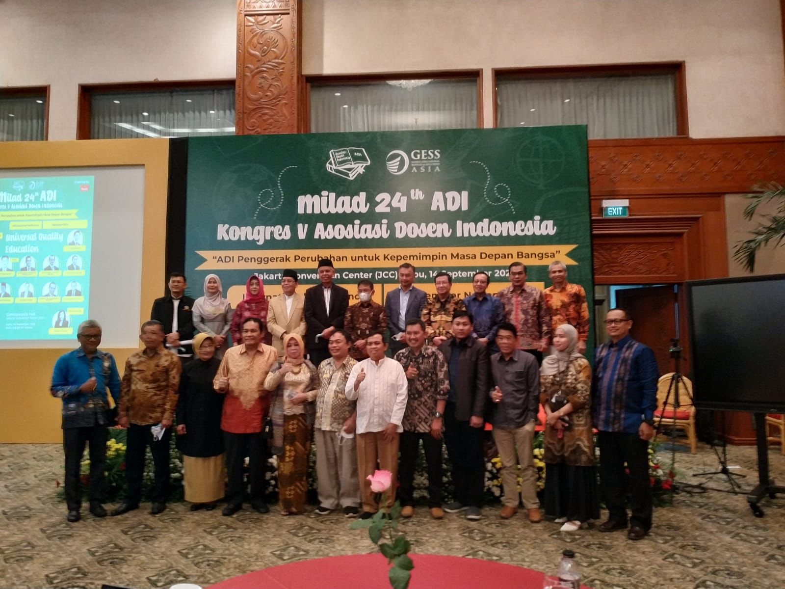 Acara Milad 24th Asosiasi Dosen Indonesia (ADI) dan Kongres V ADI di Jakarta Convention Center.