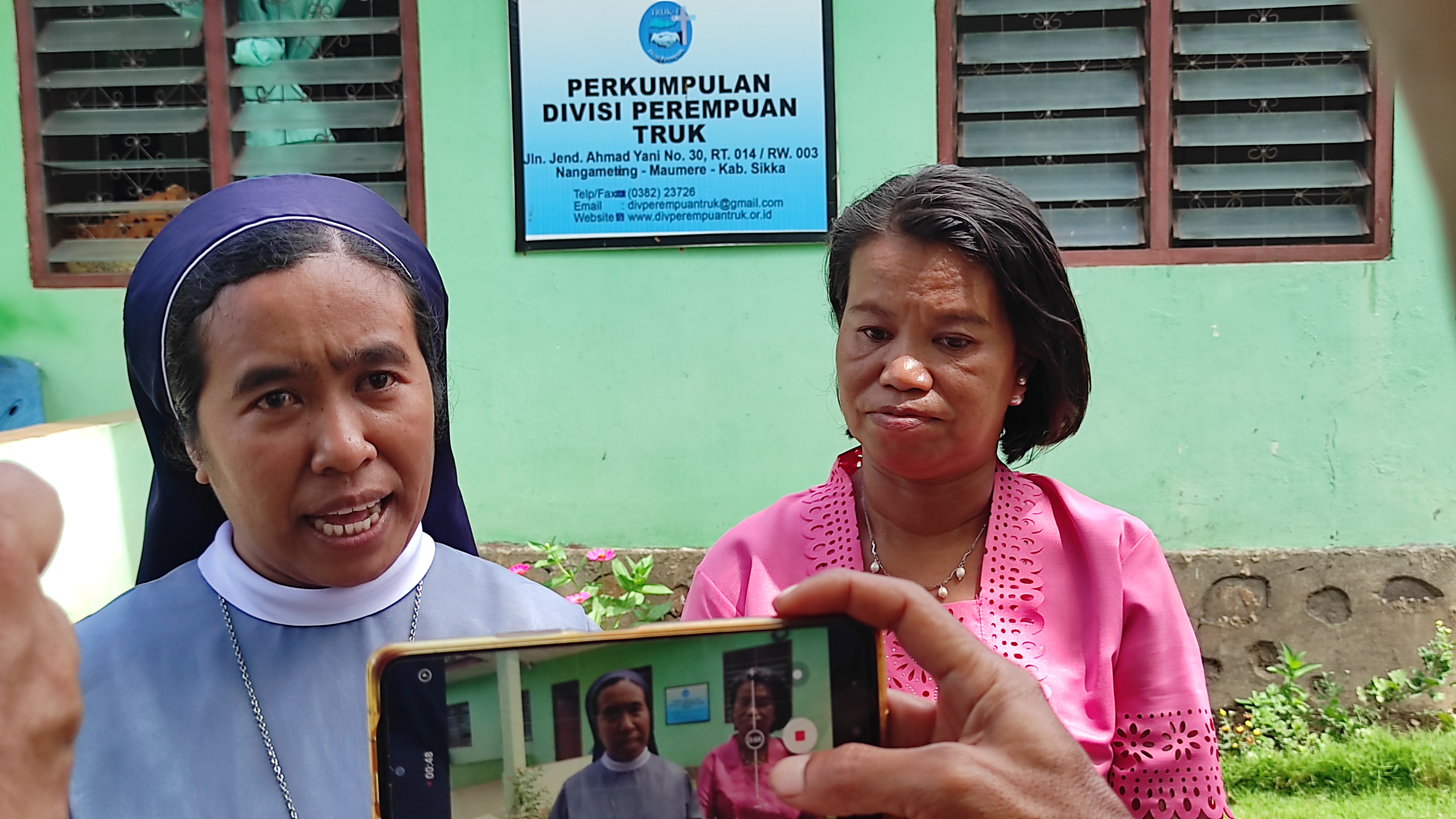 Ketua Divisi perlindungan perempuan dan Anak TRUKF, Suster Fransiskan Immaculata, SSpS. 