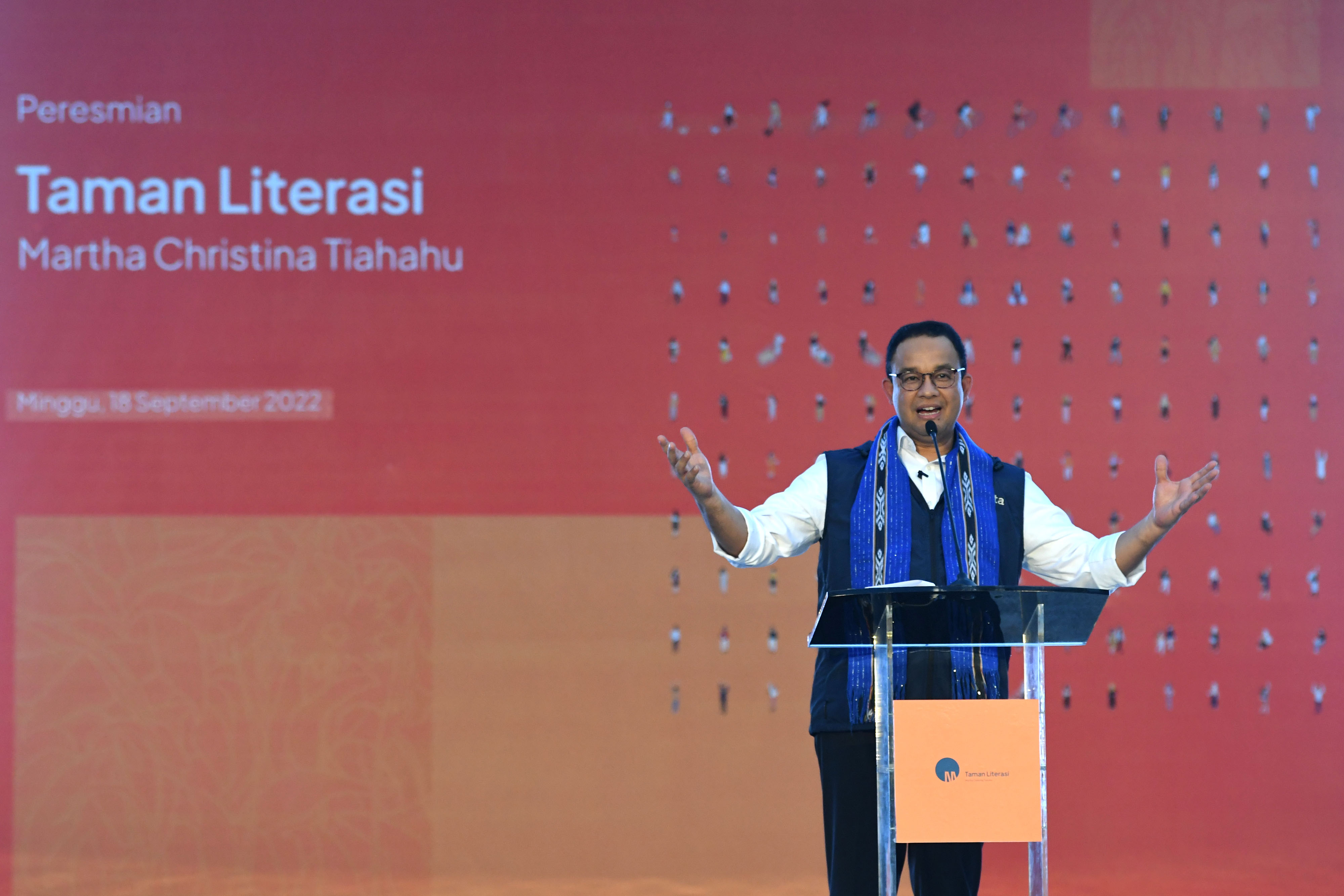 Gubernur DKI Jakarta Anies Baswedan saat menyampaikan sambutan.