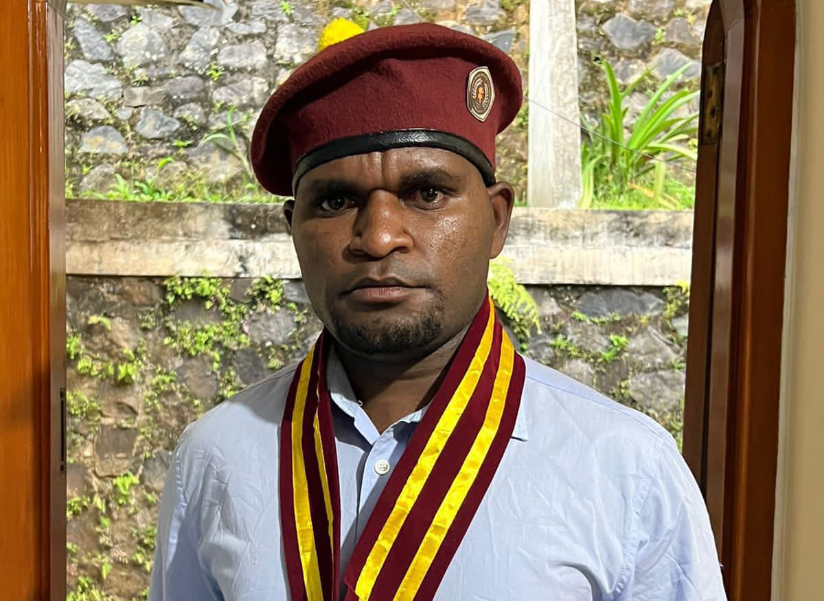 Ketua Lembaga Kajian Isu Strategis Pembangunan Papua PP PMKRI Santo Thomas Aquinas, Nikodemus Momo.