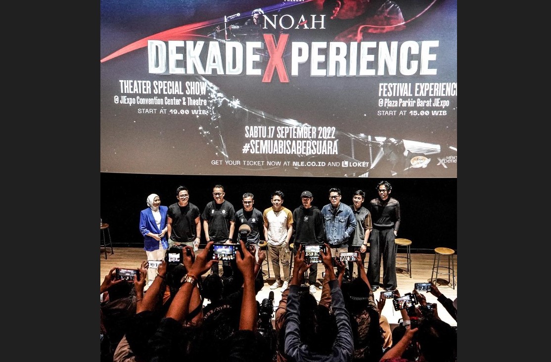 Suasana konferensi pers konser NOAH