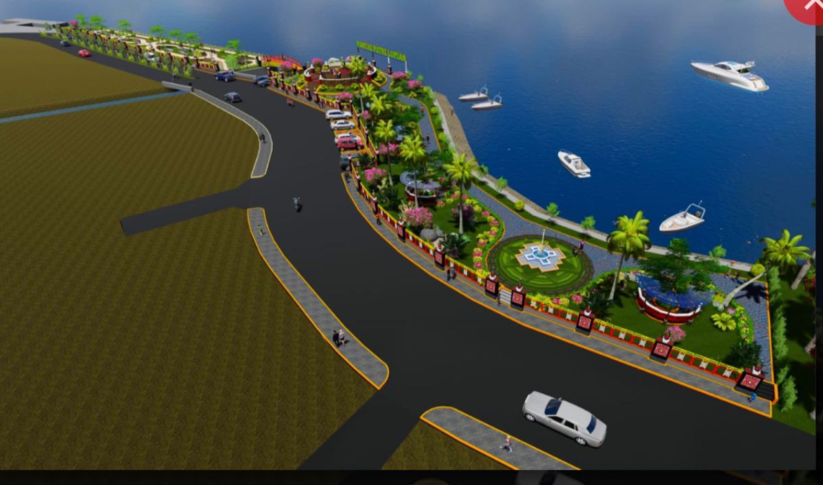 Maket penataan Kawasan Waterfront City Pangururan dan Kawasan Tele KSPN Danau Toba.