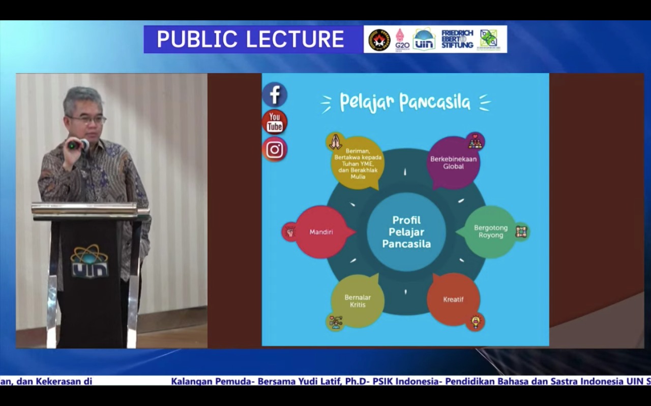 Kuliah Umum Yudi Latif yang diselenggarakan PSIK UIN Syarif Hidayatullah Jakarta