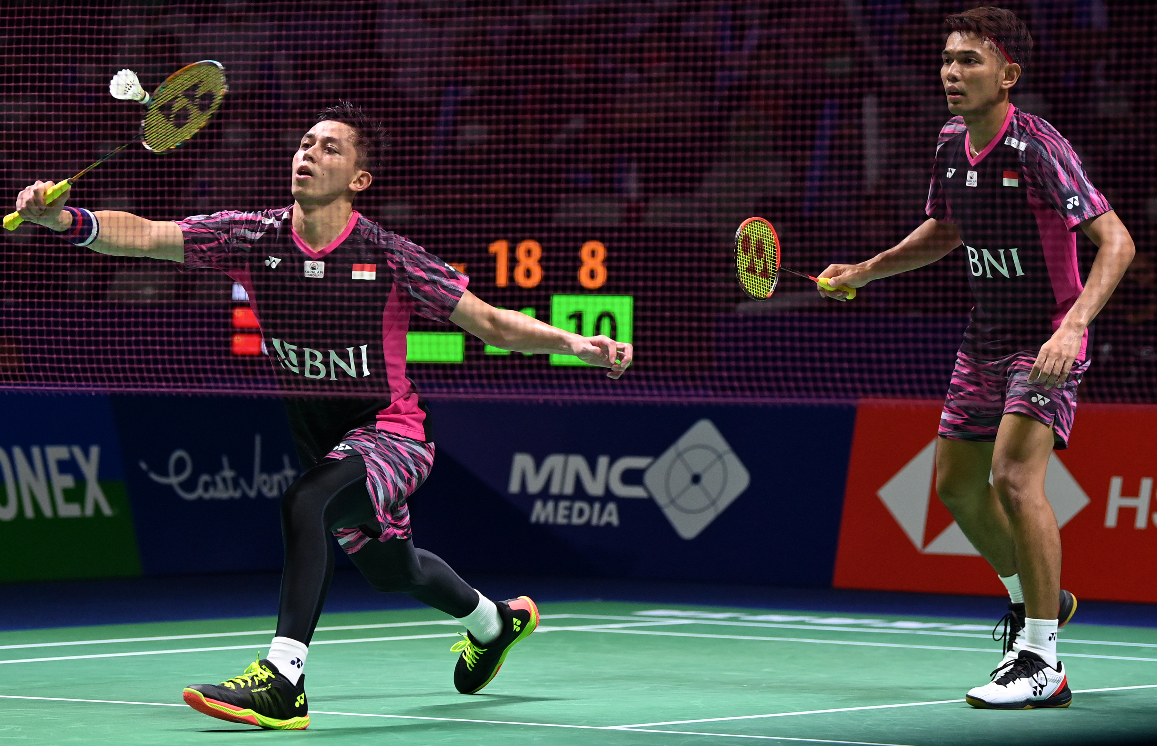 Ganda putra Indonesia Muhammad Rian/Fajar Alfian saat berlaga.
