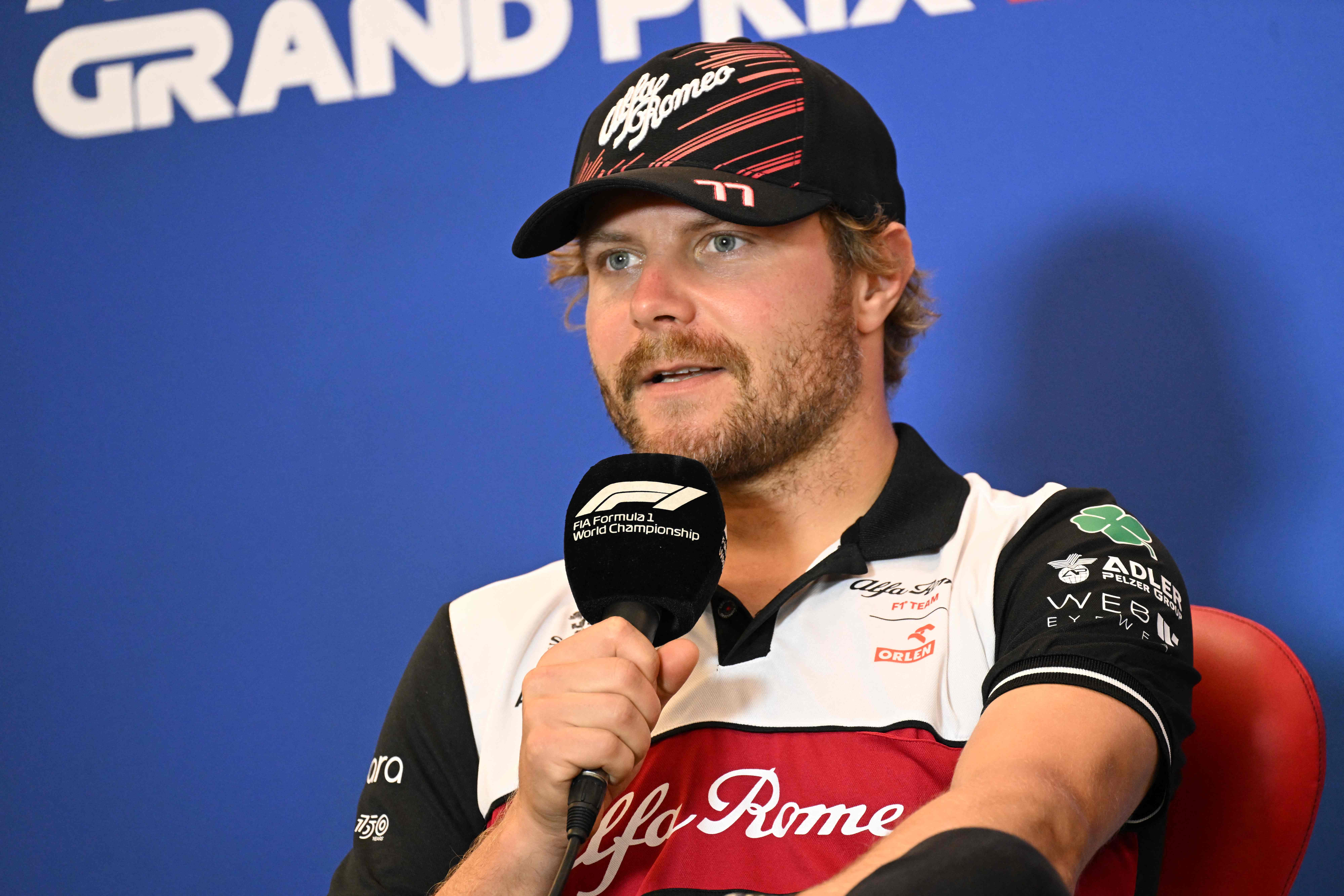 Pembalap Alfa Romeo Valtteri Bottas