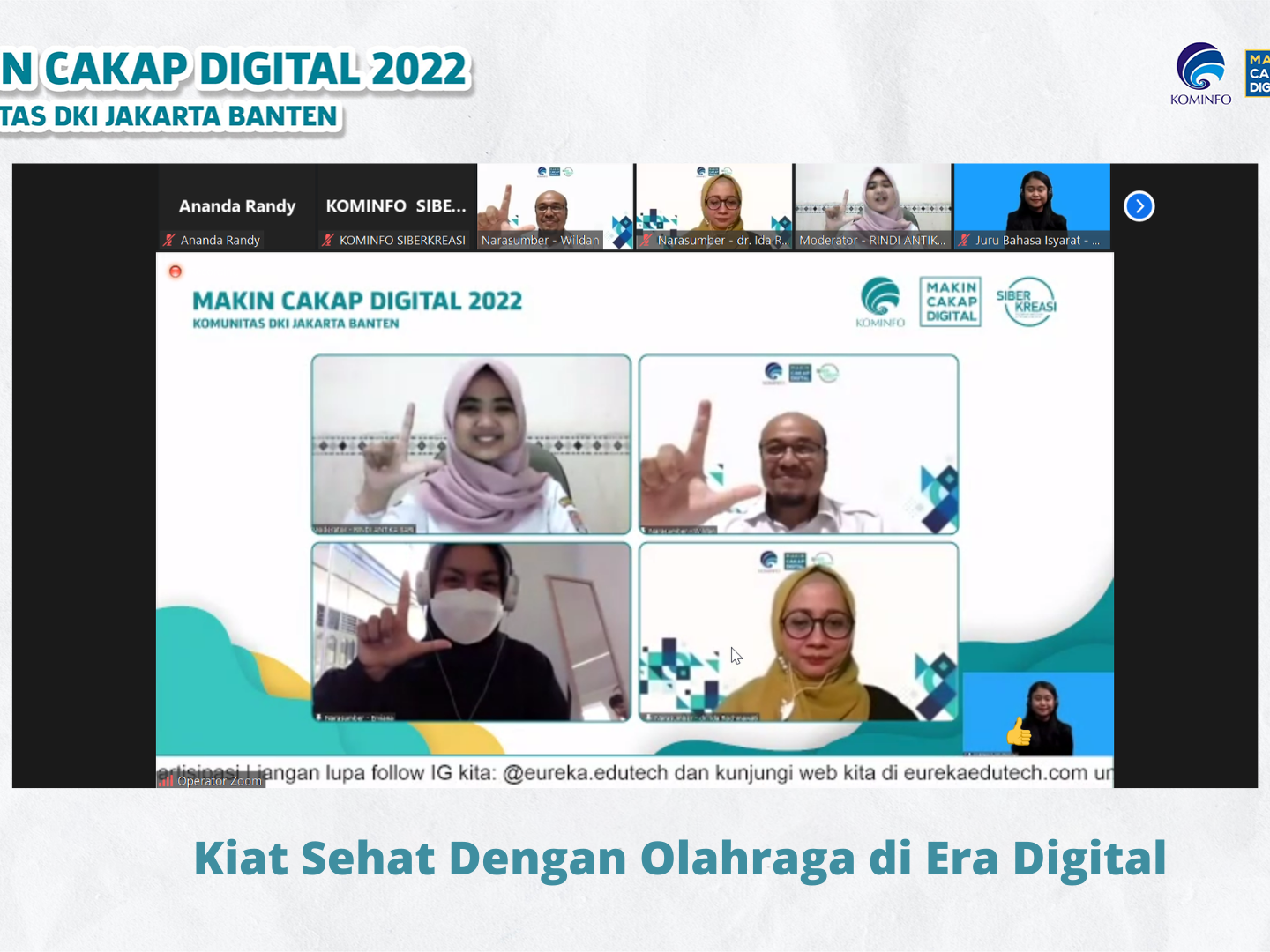 Digitalisasi olahraga harus diiringi dengan peningkatan kecakapan pengguna dunia digital. 