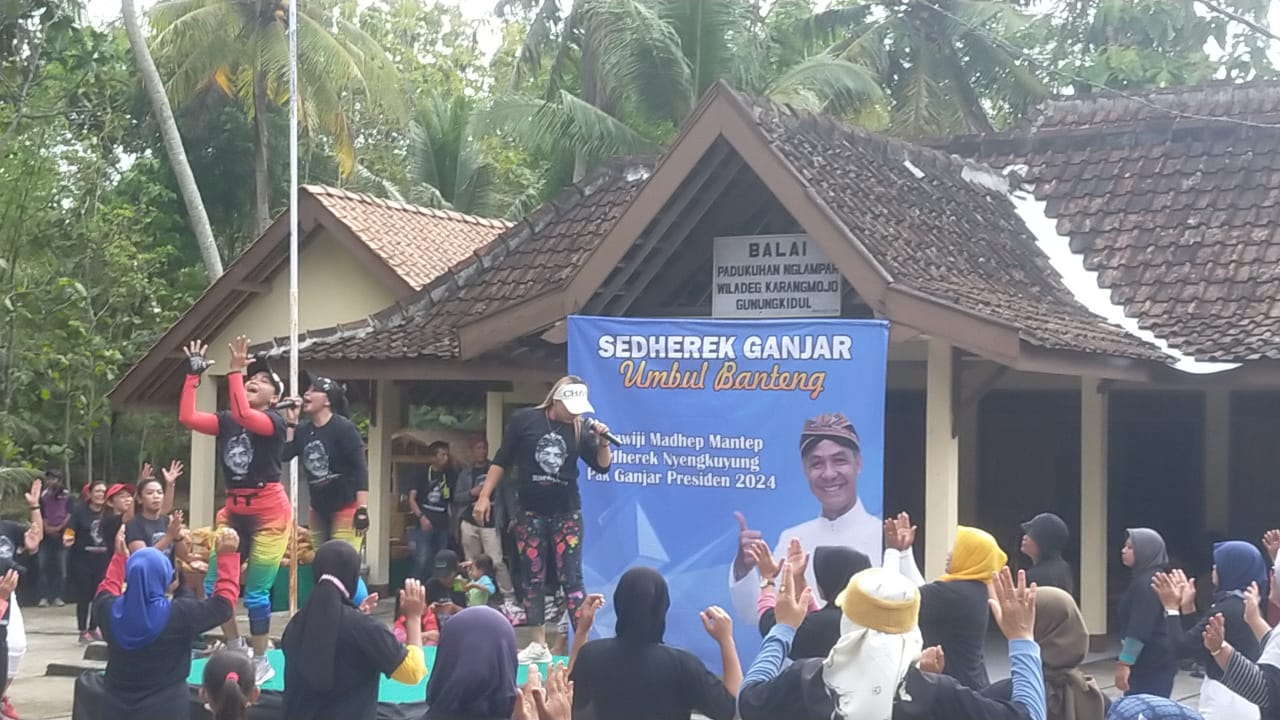 Sedherek Ganjar Pranowo Gunungkidul mendeklarasikan dukungannya agar Ganjar menjadi Presiden RI 2024, Sabtu (15/10/2022)
