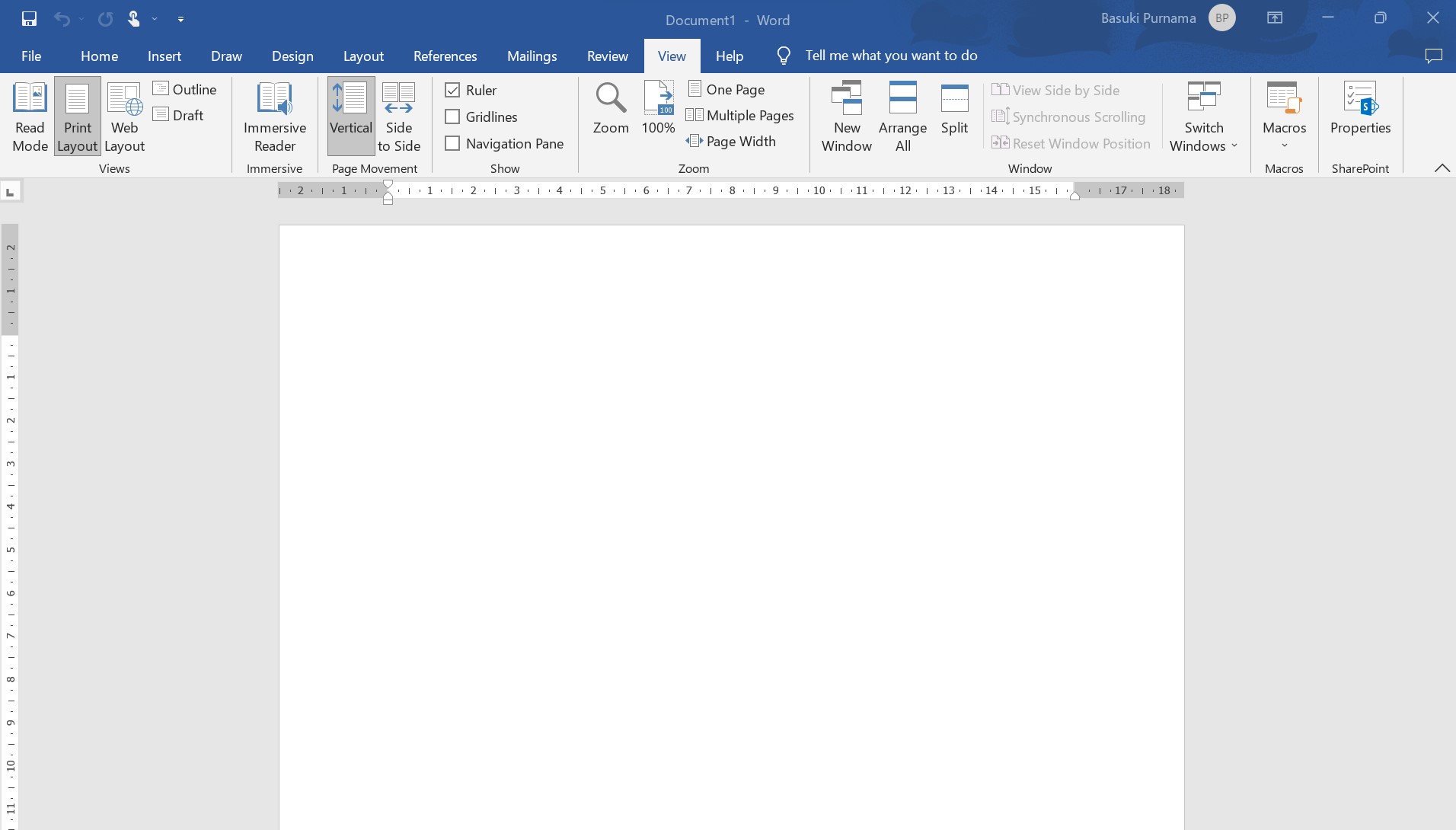 Ruler di Microsfot Word