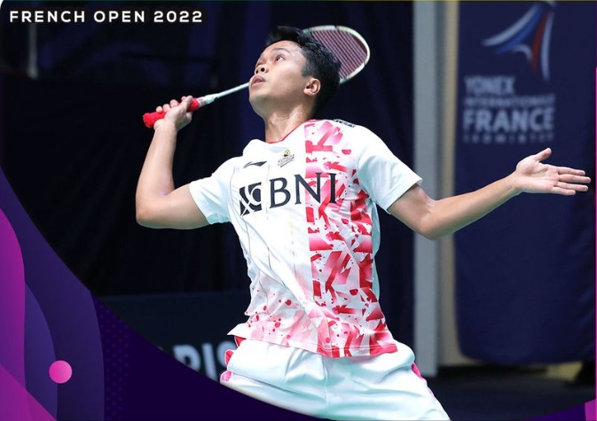 Tunggal putra Indonesia Anthony Sinisuka Ginting