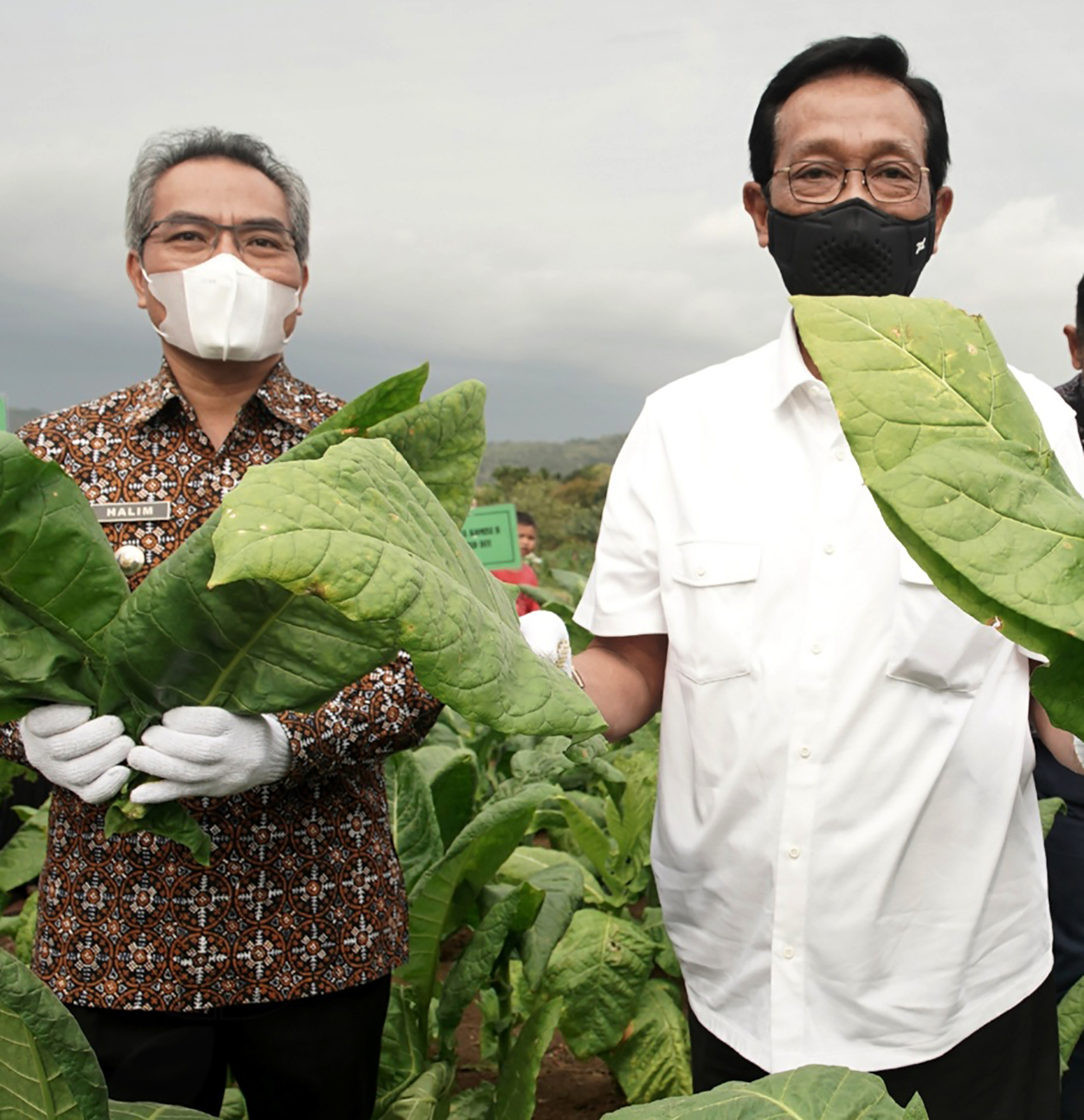 Gubernur DIY Sri Sultan Hamengku Buwono X (kanan) dan Bupati Bantul Abdul Halim Muslih