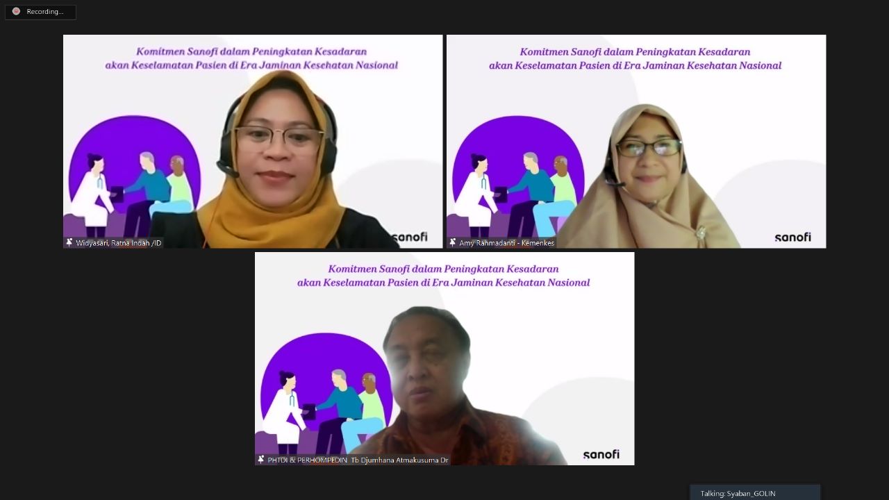  Sanofi Indonesia menegaskan komitmennya dalam mendukung terciptanya kesadaran akan keselamatan pasien bagi masyarakat luas