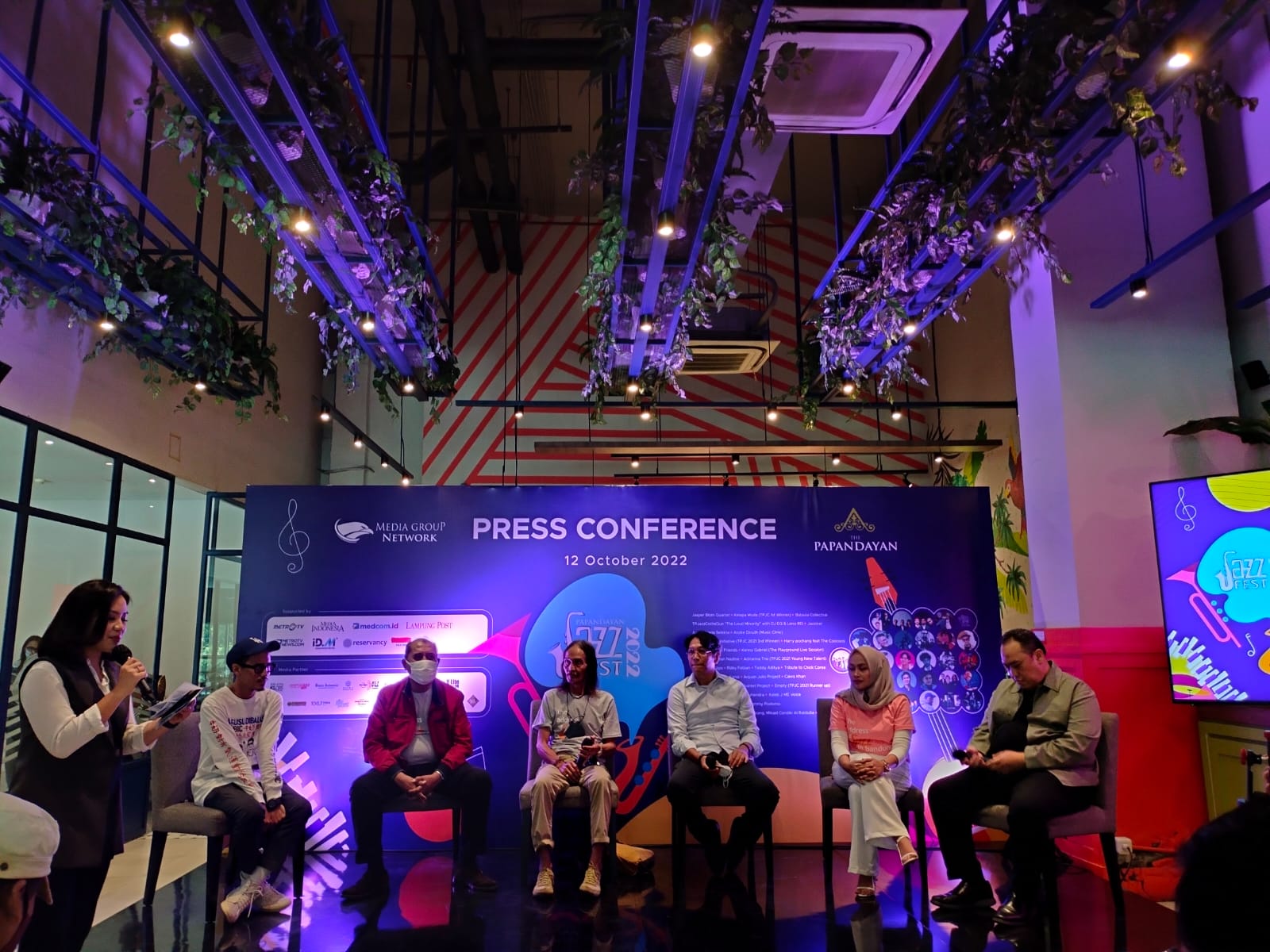 Suasana jumpa pers TP Jazz Fest 2022, di Jakarta, Rabu (12/10).