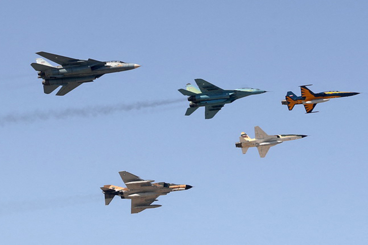 Ilustrasi sejumlah jet tempur milik militer Iran.​​​​​​​