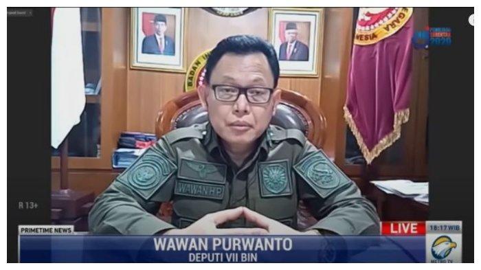 Juru Bicara Badan Intelijen Negara Wawan Hari Purwanto saat diwawancarai Metro TV
