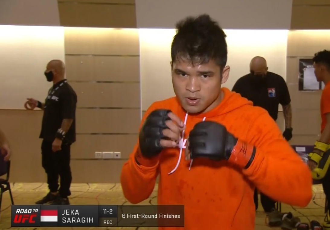 Petarung Ultimate Fighting Championship (UFC) asal Indonesia, Jeka Saragih.