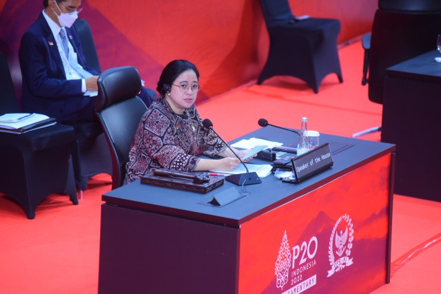 Ketua DPR RI Puan Maharani membuka sesi forum P20 dengan tema 'Effective Parliament, Vibrant Democracy'