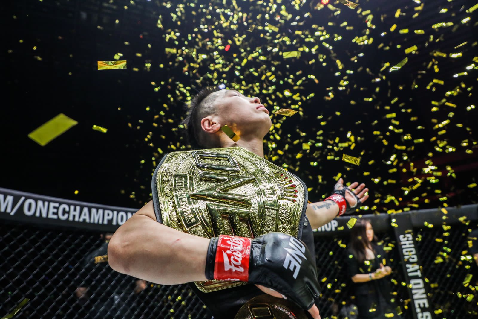 Atlet tarung bebas asal Tiongkok Xiong Jing Nan.