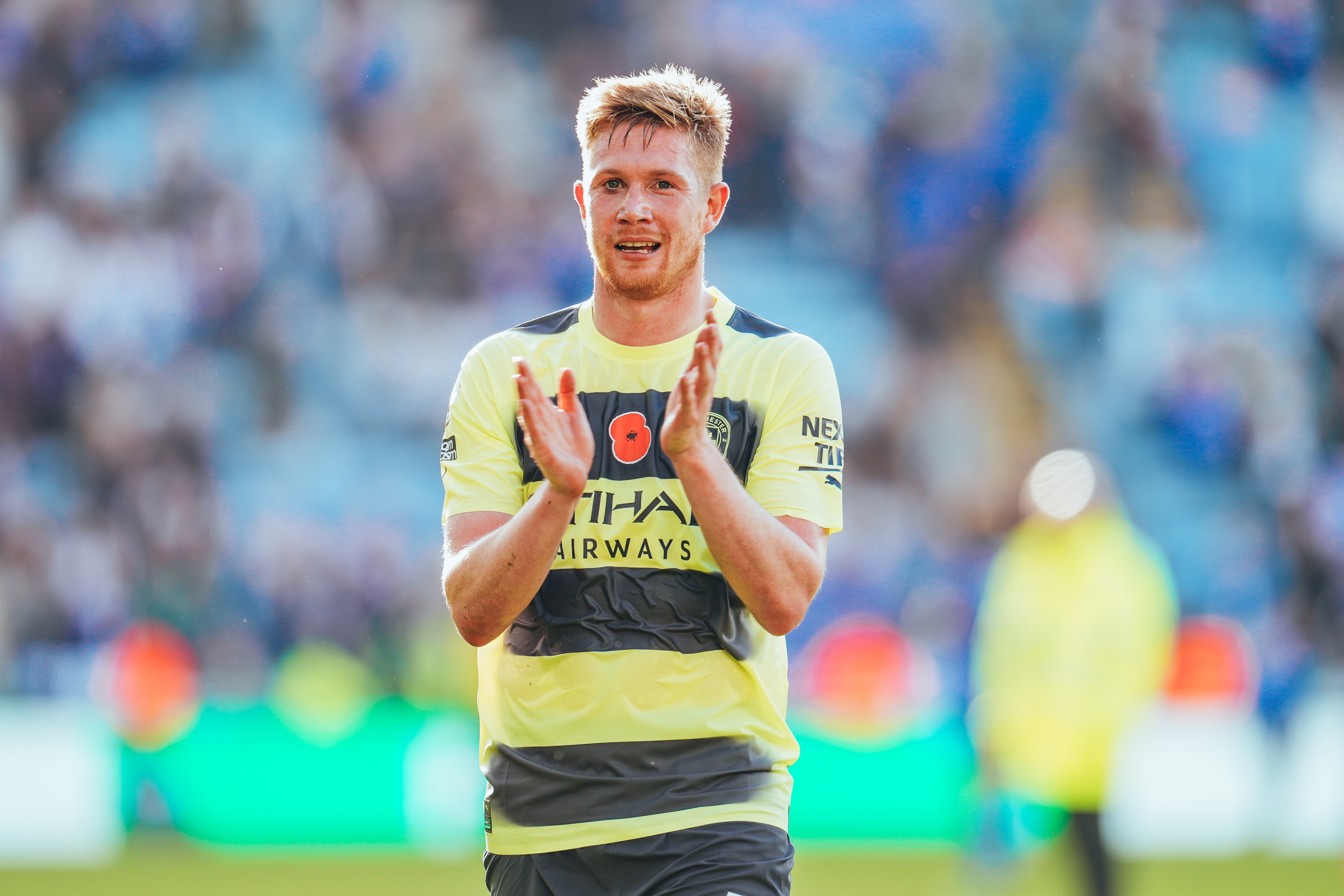 Pencetak gol tunggal Man City ke gawang Leicester City Kevin De Bruyne