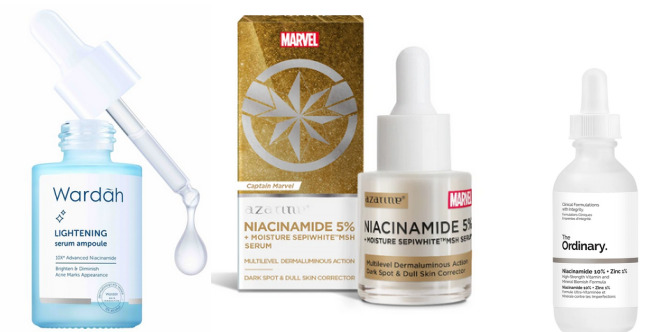 ilustrasi produk dengan niacinamide