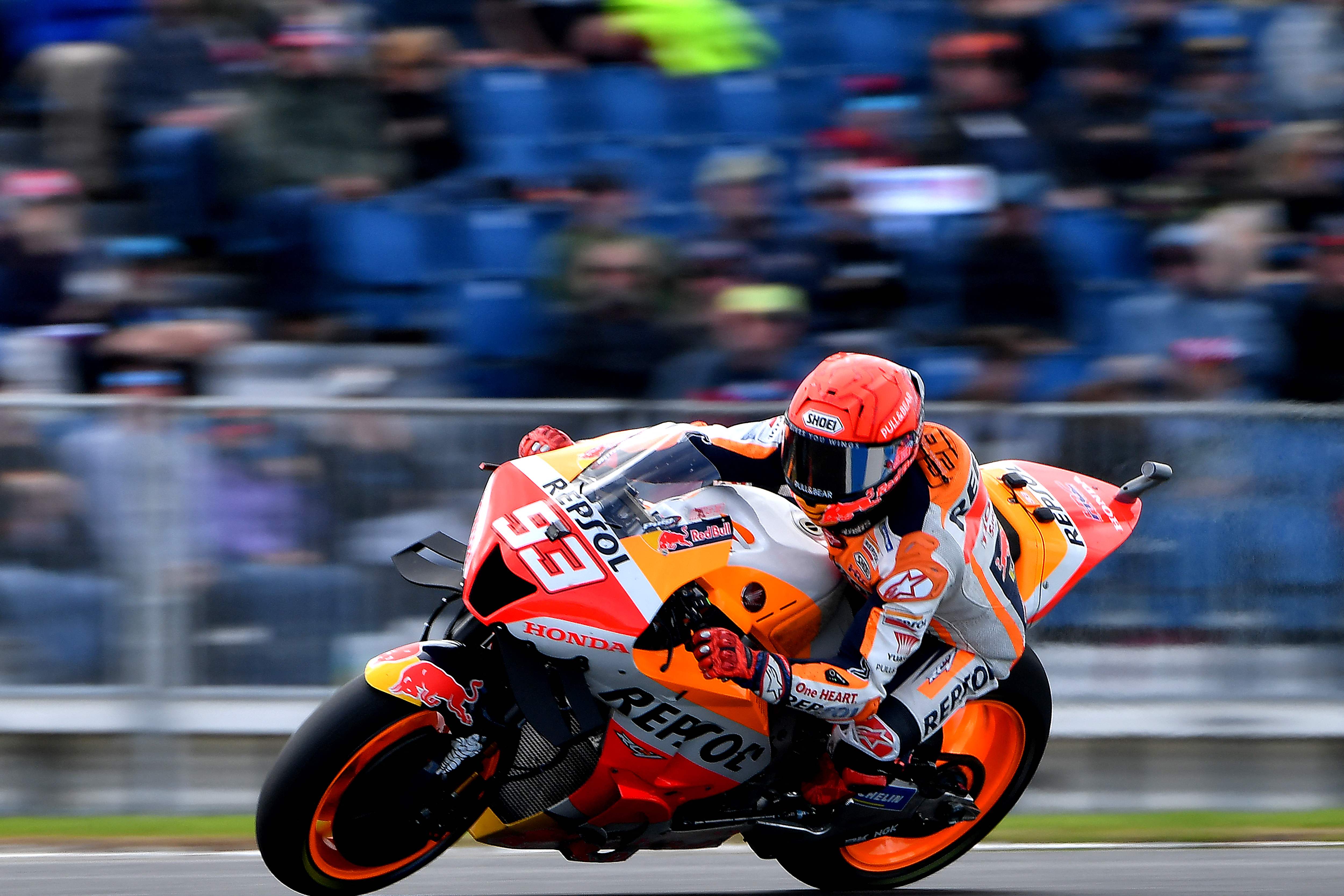 Pembalap Marc Marquez saat berlaga.