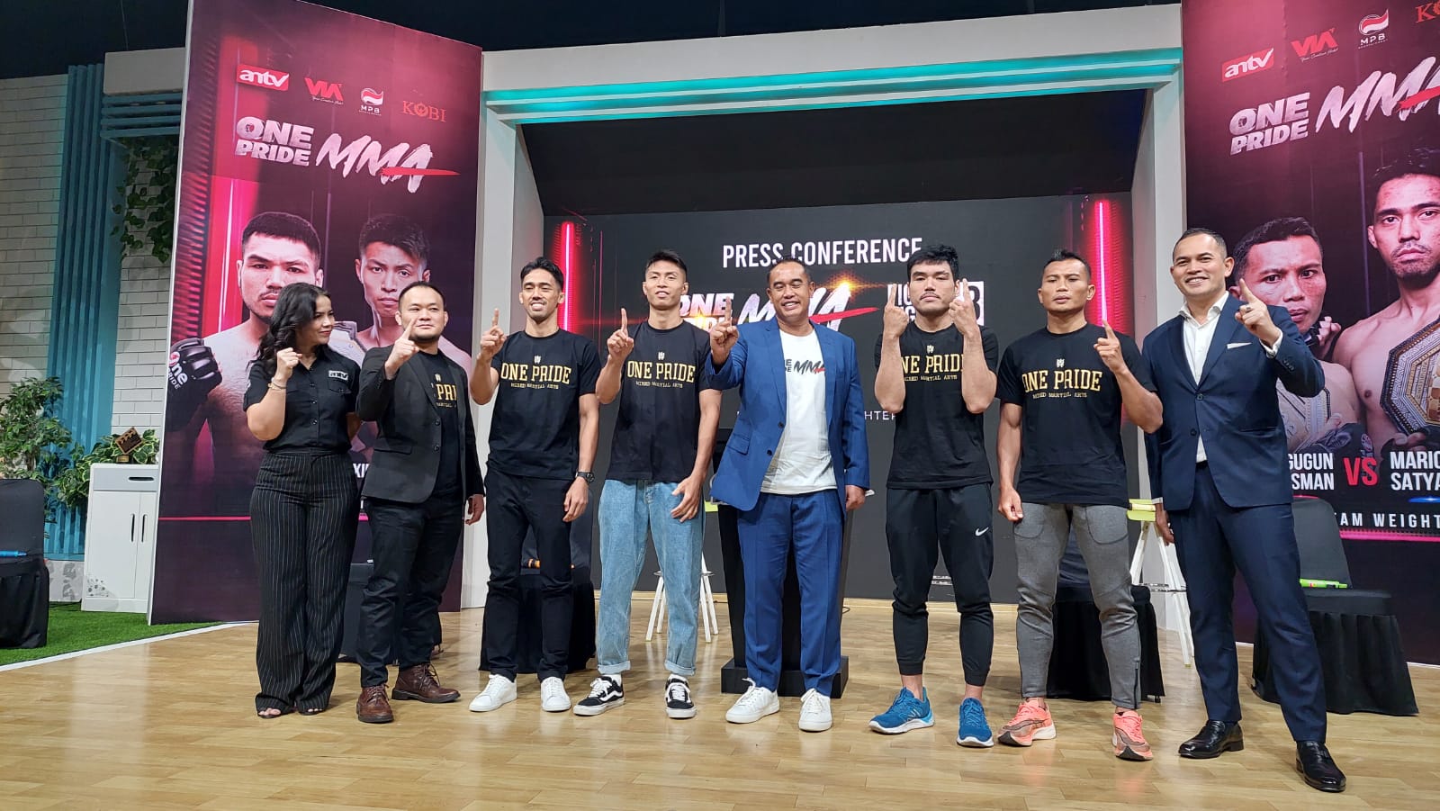 Konferensi pers One Pride MMA Fight Night 63 di Jakarta, Jumat (30/9).