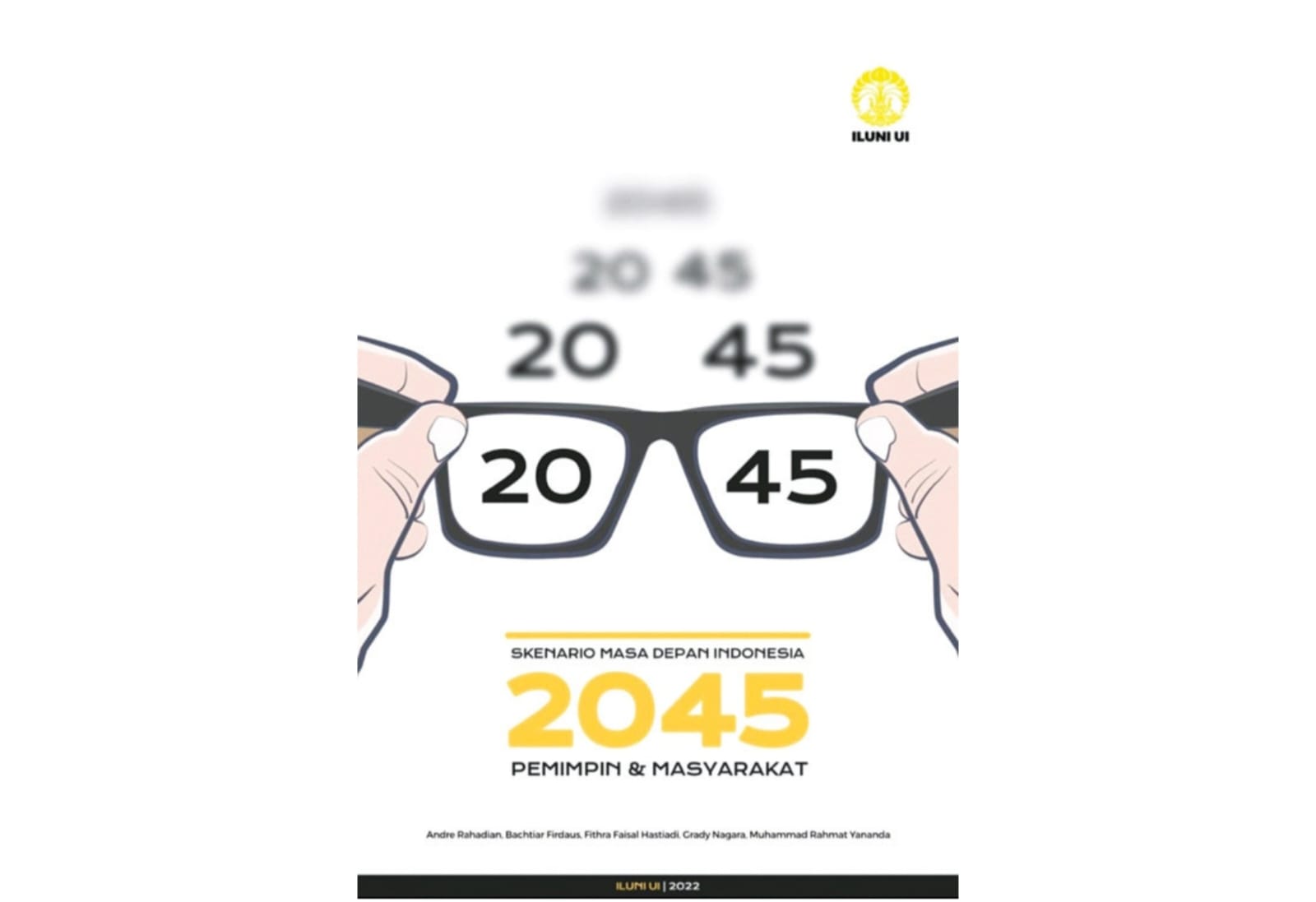 Cover buku Skenario Masa Depan Indonesia 2045: Pemimpin & Masyarakat.