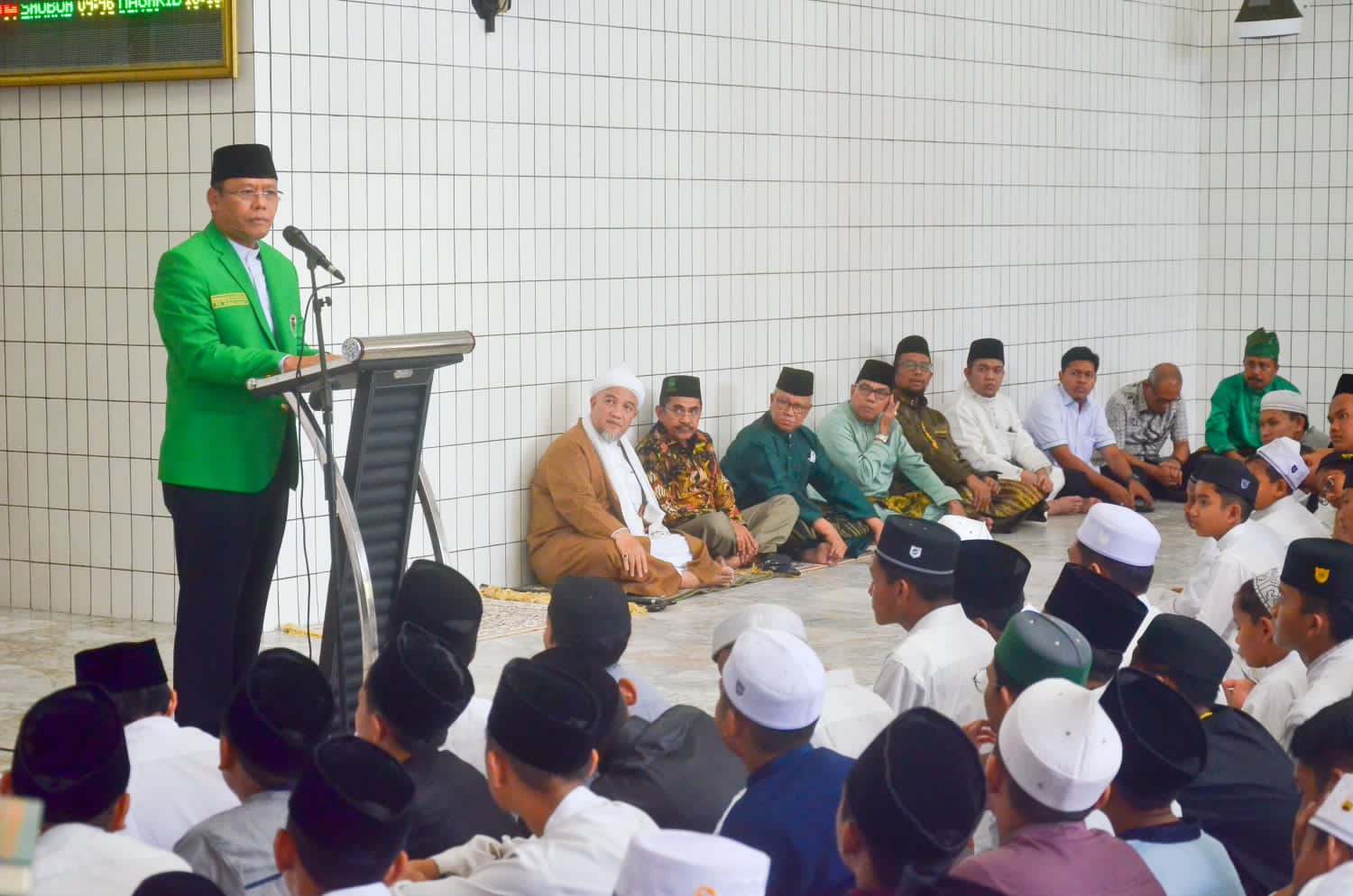 Plt Ketua Umum PPP Muhammad Mardiono bersilaturahmi ke Pondok Pesantren (Ponpes) Babussalam, Pekanbaru, Riau, Minggu (2/10/2022)