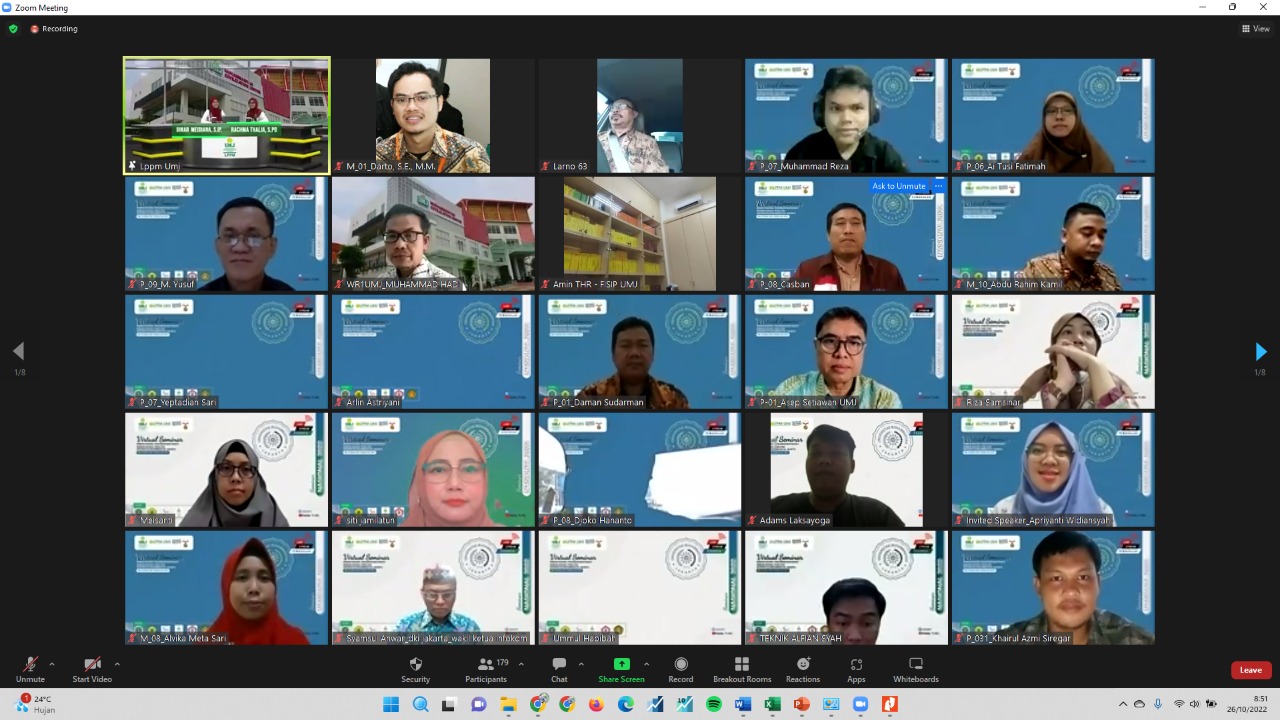 Seminar Nasional Penelitian dan Seminar Nasional Pengabdian Masyarakat UMJ 2022. 