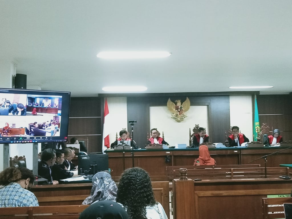 Sidang kasus pelanggaran berat HAM Paniai di PN Makassar, Sulsel, Senin (17/10). 