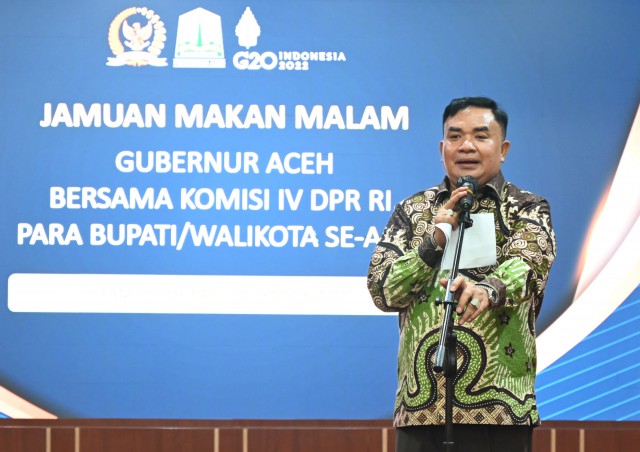 Anggota Komisi IV DPR RI Salim Fakhry saat dialog di Balai Pengkajian Teknologi Pertanian Aceh dalam Kunjungan Kerja Reses Komisi IV DPR RI.