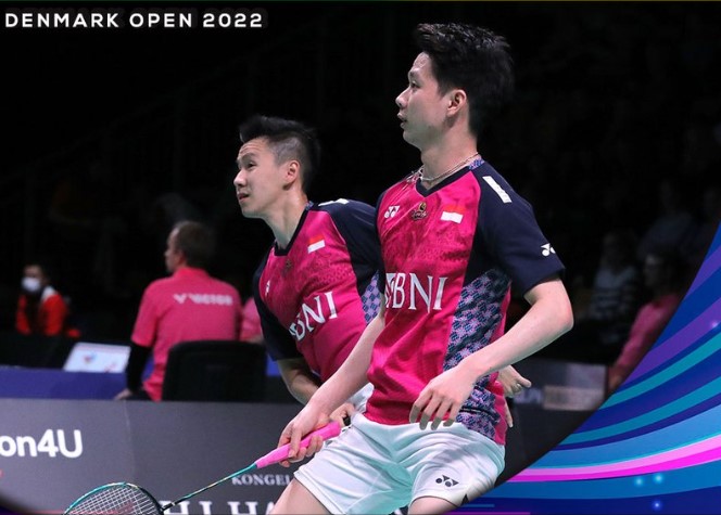 Ganda putra Kevin Sanjaya Sukamuljo dan Marcus Fernaldi Gideon