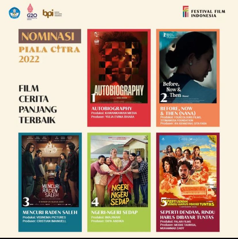 Para nomine Film Cerita Panjang Terbaik FFI 2022. 
