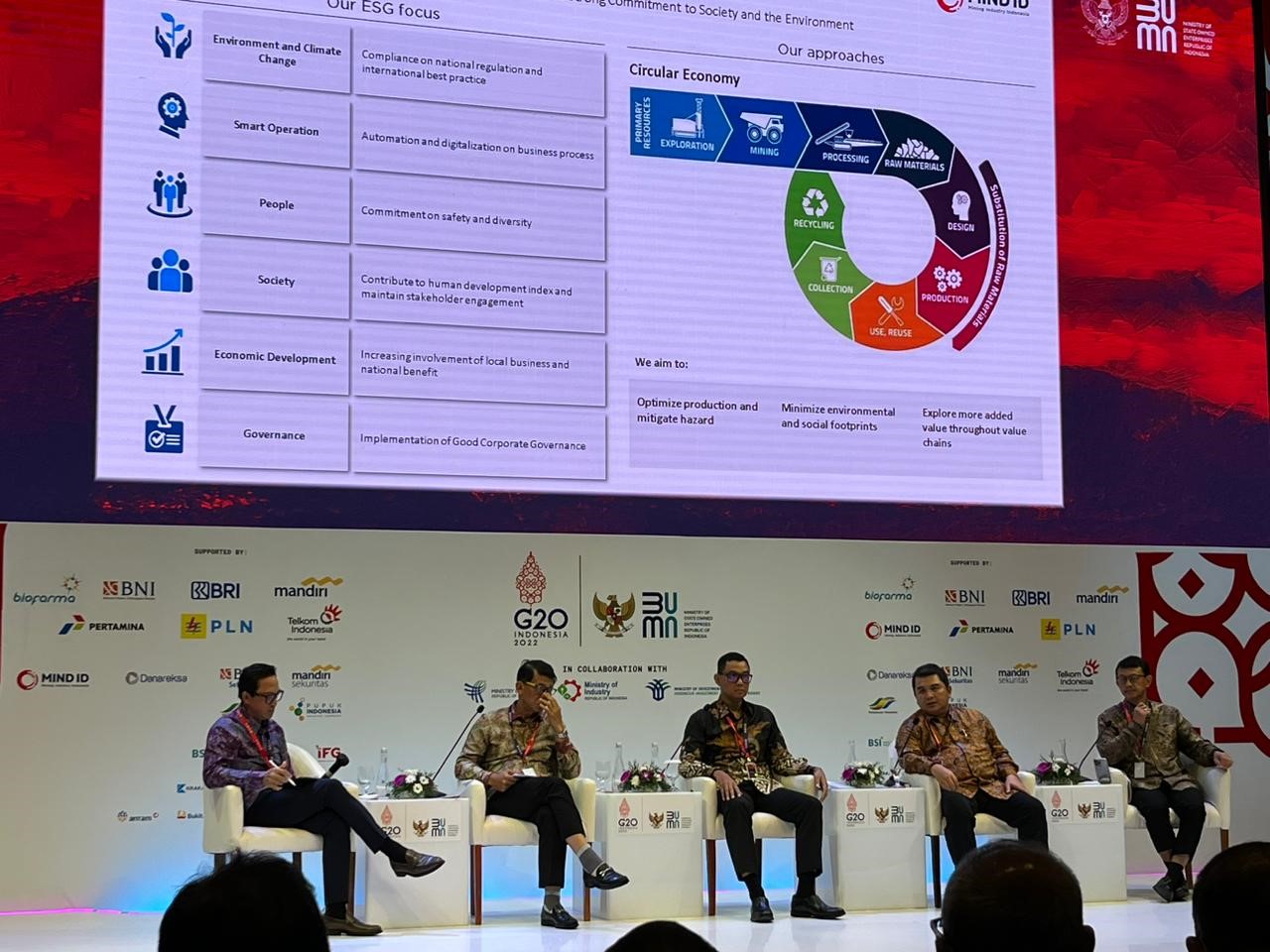 Panel SOE Commitment on Net Zero Emission, G20 SOE International Conference Bali, Selasa (18/10). 