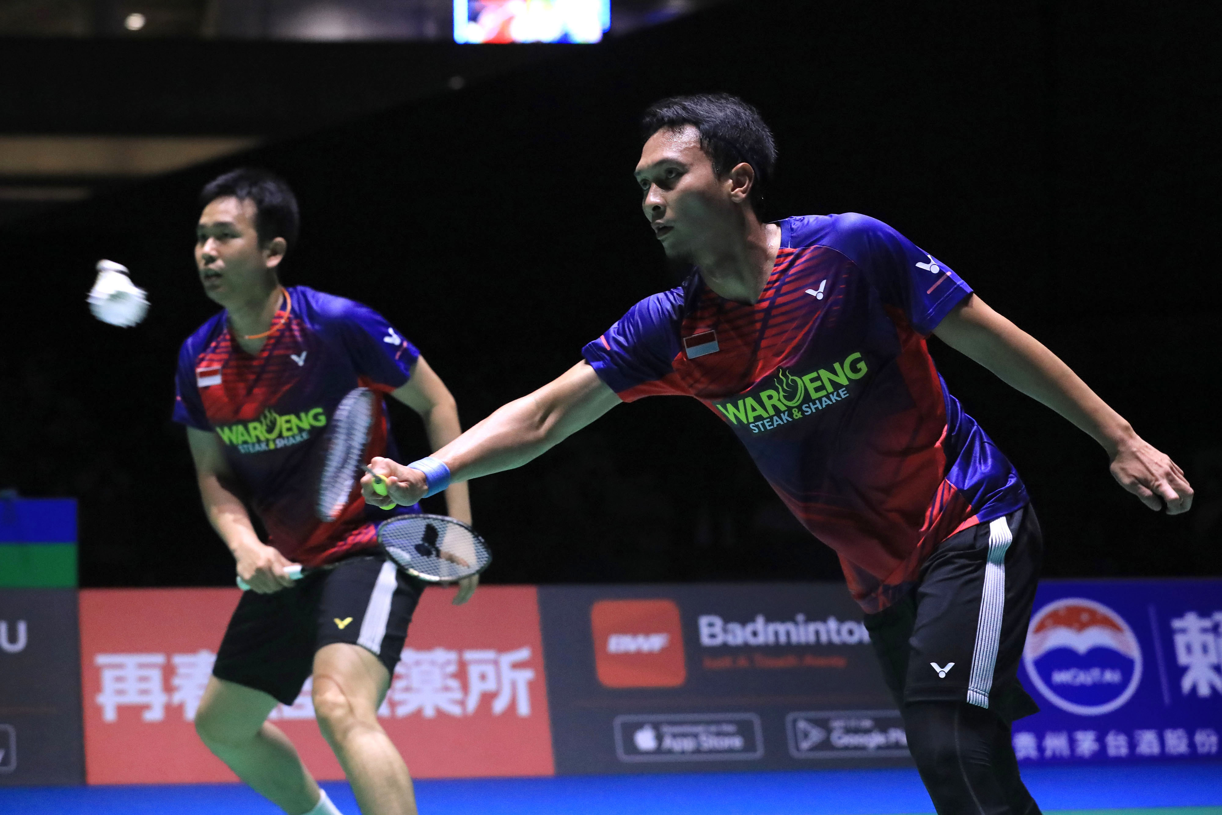 Ganda putra Indonesia Hendra Setiawan/Mohammad Ahsan tersingkir di babak kedua Denmark Terbuka 2022.