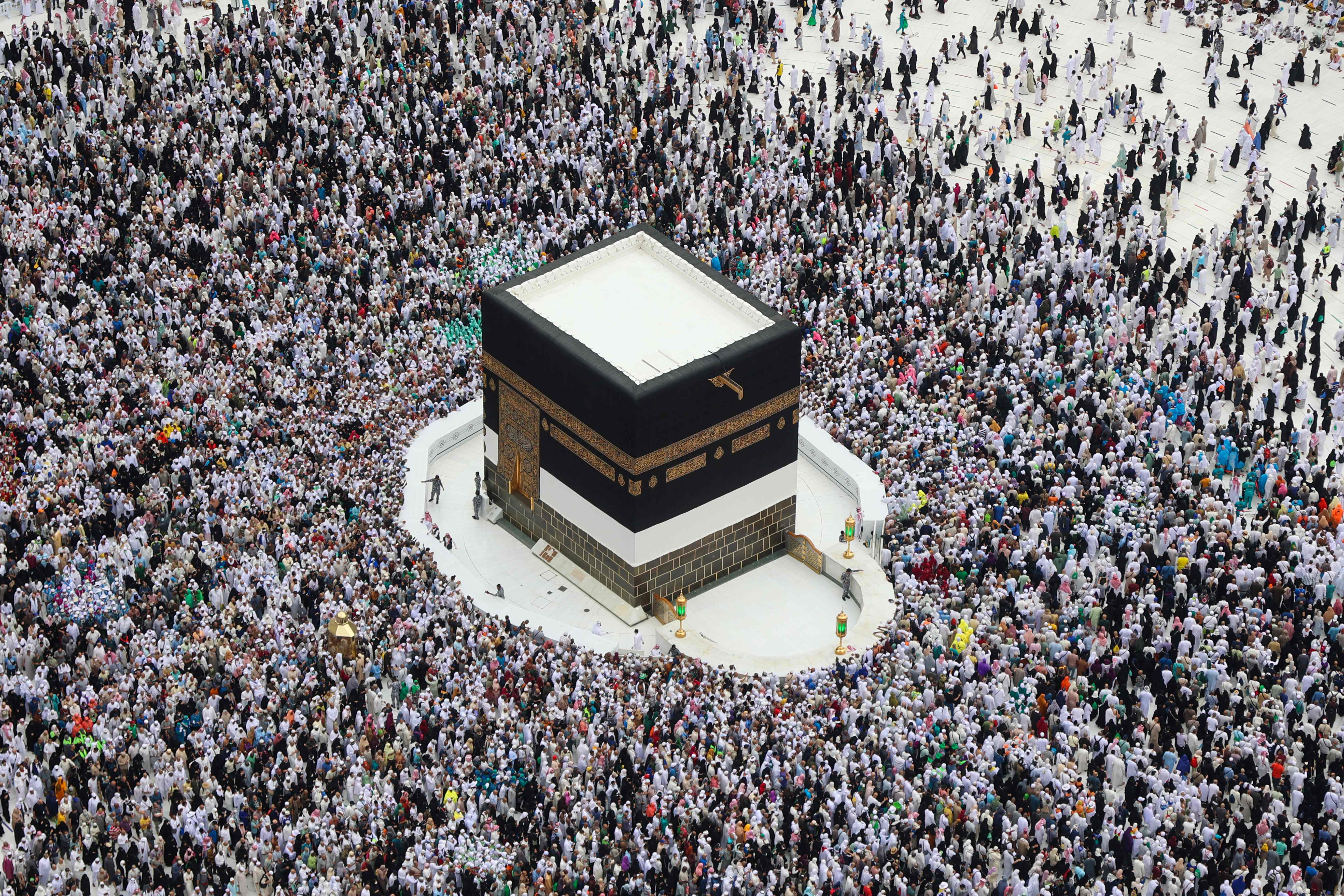 Ka'bah di komplek Masjidil Haram, Kota Mekkah, Arab Saudi.