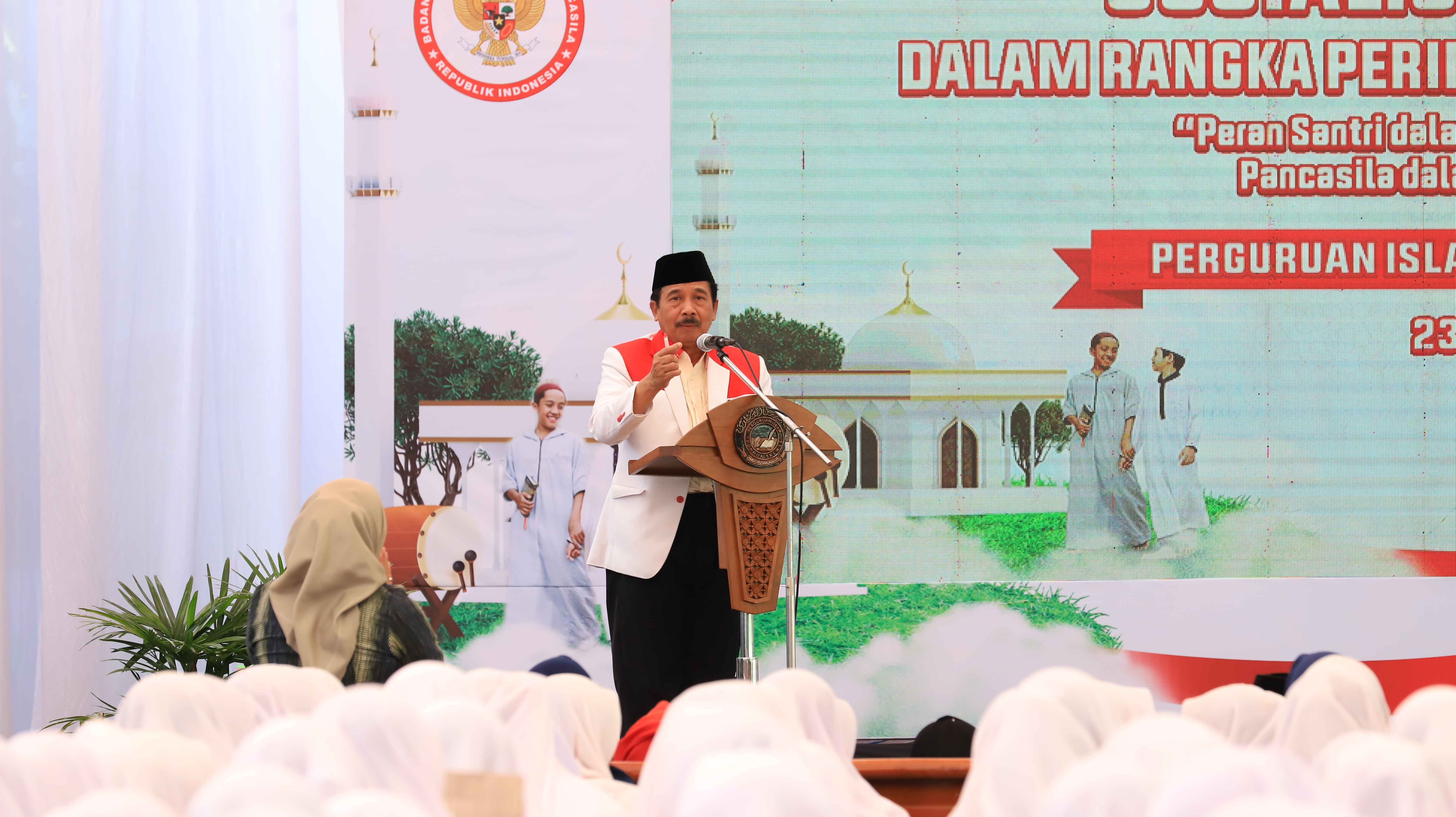 Kepala BPIP Yudian Wahyudi di Peringatan Hari Santri Nasional di Perguruan Islam Pondok Tremas, Pacitan, Jawa Timur