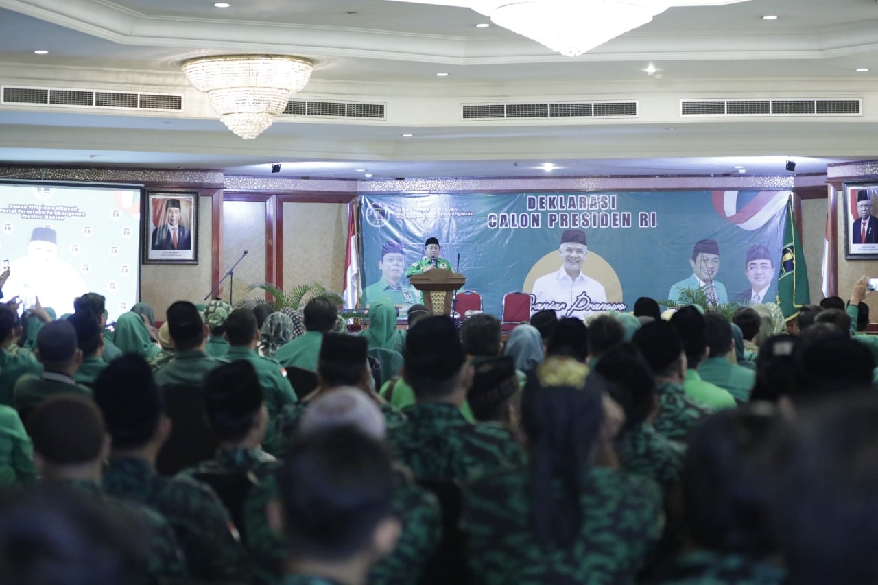  DPW PPP Banten mendeklarasikan Ganjar Pranowo sebagai Capres 2024, Jumat (7/10/2022)  di Le Dian Hotel, Serang, Banten.