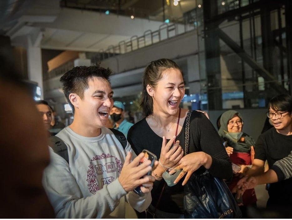 Baim Wong bersama sang istri, Paula Verhoeven.